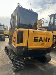 Miniexcavadora de orugas SANY SY55U de 5.5 toneladas, modelo SY55C de alta eficiencia con pulgar hidráulico y acoplador rápido - Product Image 6