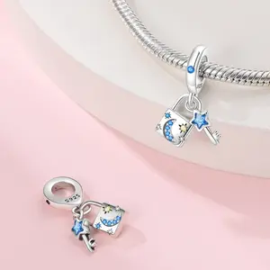 Colgantes de Plata de Alta Calidad con Diseño de Flor Romántica, de Aleación Plateada con Circones, para Niños, Estilo Lujoso y Moderno, Regalo Ideal - Product Image 4