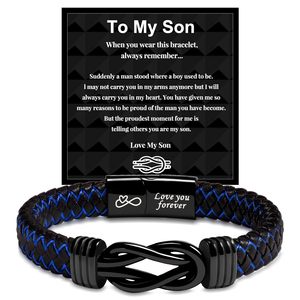 Pulsera de Cuero Trenzado <span class=keywords><strong>con</strong></span> Cierre Magnético de Acero Inoxidable, Diseño de Nudos, Joyería al por Mayor - Product Image 3