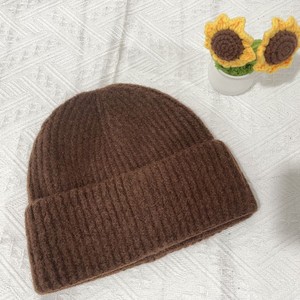 หมวกถักผสมขนสัตว์สไตล์เกาหลี หมวกกันลมอุ่นพับได้ หมวกบีนนี่สำหรับทั้งชายและหญิง หมวกฤดูใบไม้ร่วงฤดูหนาว - Product Image 1