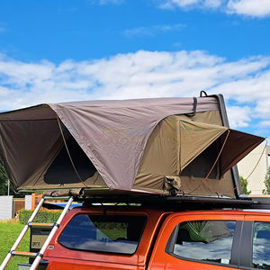 Tente de toit rigide pour voiture, 4 personnes, 4 saisons, double couche, en aluminium, type coquille, avec toile imperméable, pour le camping - Product Image 5