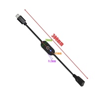 Contrôleur de variateur tactile pour bande LED USB Type-C avec gaine en PVC, cordon de 0,3 m, DC 5V-12V