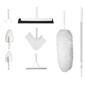 Multi Purpose Cleaning Tool Set With Extendable Dust Sweeper Floor Brush And Feather Duster For Household Cleaning - Product Image 1