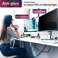 Filtro de Privacidad para Monitor de Computadora de 24 Pulgadas, Película Protectora de Pantalla Anti-Espía 3A, Anti Luz Azul, Personalizable en Cualquier Tamaño 16:9, Anti-Reflejos