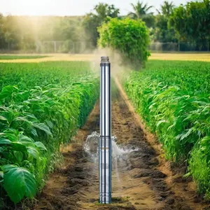 Bomba de água submersível para poço profundo, 1.5HP, 4 polegadas, 3.8m3/h, 150m, 220V, para agricultura