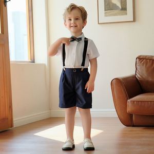 2024 été mariage bébé cérémonie formelle robe de smoking enfants anniversaire photographie ensembles soirée costumes enfants garçons vêtements - Product Image 3