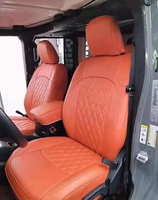 Pour Jeep Wrangler Unlimited Pickup Truck 2018-2023 2024 2025 2026, accessoires de voiture personnalisés, housses de siège 5 places en cuir artificiel