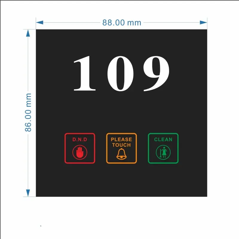 86MmスモールミニタッチオフィスアパートメントホテルゲストルームドアベルDNDMurシステム