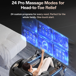 Factory 2026 Hot Sell 4D 3D <b>Zero</b> Gravity Dual Core Shiatsu Heating Massager Luxury Track Chair - Product Image 4