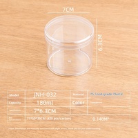Boîte en plastique PS transparente de qualité alimentaire, cylindrique, avec couvercle, pour biscuits, fruits, dessert en mille couches, boîte à tiramisu, emballage alimentaire