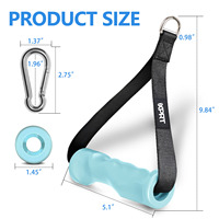 Blue Premium Home Gym Fitness Grip Cable Machine Attachements Poignées d'exercice ergonomiques avec sangles de haute qualité