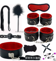 SM jeu costume Bondage ensemble adulte fétiche Kits lit contraintes Bondage peluche PU Sexy flirter jouets alternatifs attaché BDSM Bondage ensemble
