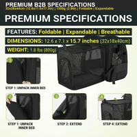 Sac à dos extensible pour transport d'oiseaux, écureuils et aigrettes - Sac de voyage pliable en nylon Oxford pour animaux de compagnie avec rideau d'ombrage