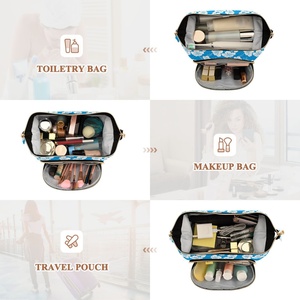 Customs Makeup Bag Quilted Cotton Cosmetic Zipper <b>Make</b> <b>up</b> Bag <b>Pouch</b> Customized Fashion Travel Bag - Product Image 3