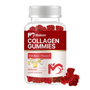 Suplemento de Gomitas de Colágeno Hidrolizado Vegano de Marca Privada OEM de 1000 mg con Biotina y Vitamina C para Cabello, Piel y Uñas - Product Image 1