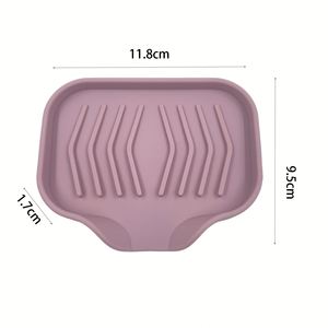 Venta Directa de Fábrica, Jabonera de Silicona con Diseño de Drenaje y Desviación de Agua, Soporte para Jabón, Estante para Almacenamiento de Jabón, Procesamiento Personalizado en China - Product Image 3