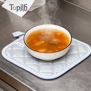 <span class=keywords><strong>Porte</strong></span>-<span class=keywords><strong>pot</strong></span> en polyester Topjlh avec dos résistant à la chaleur, crochet de cuisine et <span class=keywords><strong>design</strong></span> imprimé personnalisé pour la pâtisserie à domicile, utilisation quotidienne - Product Image 2