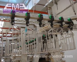 การซื้อขายที่ดีการหลั่งเลือดสัตว์ปีกรางลําเลียงอัตโนมัติอุปกรณ์ฆ่าอัตโนมัติของเครื่องแปรรูปโรงฆ่าสัตว์ไก่ - Product Image 3