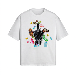 เสื้อยืดโอเวอร์ไซส์ลายโลโก้ด้านหน้า สไตล์สตรีทแวร์ ลำลอง ใส่ได้ทั้งชายหญิง พรีเมียม ผ้าฝ้าย 100% เป็นมิตรกับสิ่งแวดล้อม ขายส่ง - Product Image 1