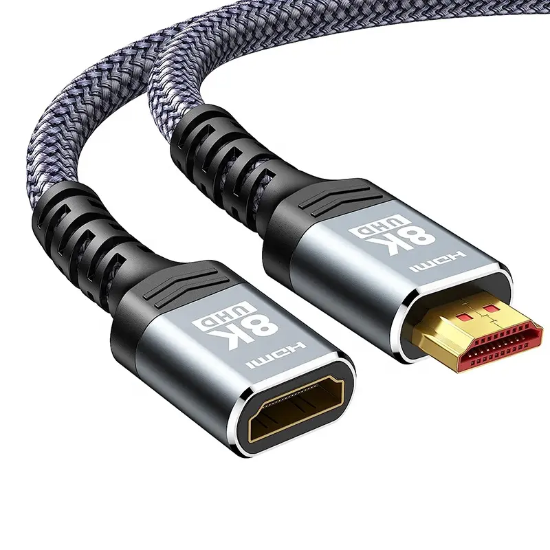 Xput High Quality Video Extension Nylon Braided HDMI Cable HDMI Male AM To Female AF 2.1 Extension Cable With Ethernet