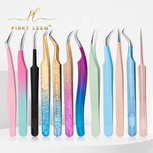 Pince à épiler à pointe en fibre Perfect Grip de Pinky leem, marque privée, 90 degrés, couleur, extension de cils, pince à épiler pour extensions de cils en volume rose - Product Image 6