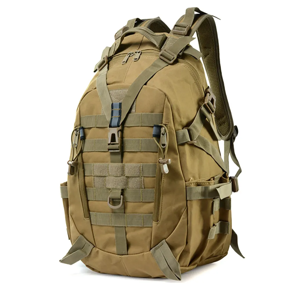 Camping Hiking Tactical Backpack Waterproof 25L Sports Bag Khaki color backpack