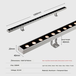 ไฟวอลวอชเชอร์ LED สำหรับภายนอกอาคาร 18W 24W 36W กันน้ำ IP66 ตัวเรือนอะลูมิเนียม ไฟสปอตไลท์สำหรับตกแต่งอาคาร ควบคุมด้วย DMX - Product Image 2