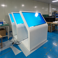 Kiosque interactif LCD 32-65 pouces avec base K, gestion des files d'attente, support POS, imprimante, structure tout métal sur pied, multi-touch, garantie 1 an