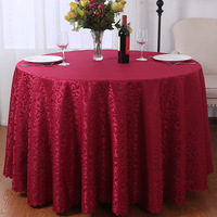 Nappe Jacquard Blanche Simple Yantai Tongli pour Hôtels, Mariages et Restaurants – Nappe Ronde