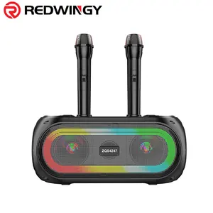 Redwingy Bluetooth נייד קריוקי רמקול עם אורות BT רמקול עבור קריוקי עם מיקרופון מוסיקה מערכת לבית Bluetooth