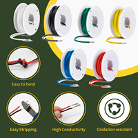 Kit de fils électriques torsadés AWG 26 en cuivre étamé, 6 couleurs, 32,8 pi/10 m chacun