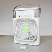 Blanc personnalisé 10W DC5V OEM Climatisation Eau Pulvérisation Ventilateur Parapluie Table Système de Brume Magique Refroidisseur Trois pour Usage Domestique