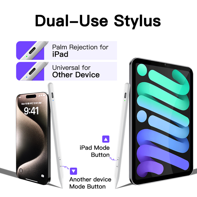 Factory Direct Active Stylus for iPad with Palm Rejection Universal Drawing Pen for Xiaomi Samsung OEM Custom Branding Available
