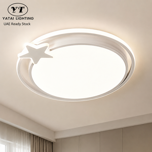Modern Led Ceiling Light 50W Round Acrylic Flush Mount <b>Remote</b> Control Tri Color Dimmable For Bedroom Living Room - Product Image 1