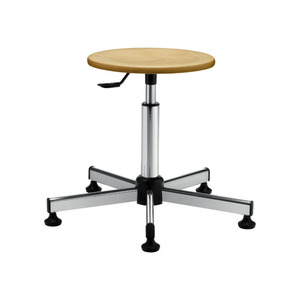 Fami Swivel Beech <b>Stool</b> 600x600x680 Mm <b>Adjustable</b> <b>Height</b> Office Use - Product Image 1