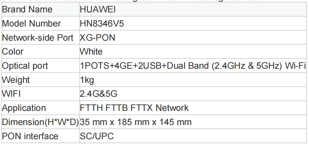 wifi6 ONU HN8346V5 optical network terminal FTTH XG-PON 10GE EPON GPON ONT fiber  router wifi mesh