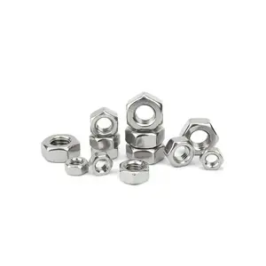 Custom DIN934 Stainless Steel Hex Nut Thin Nut M3-M20 Thread Sizes Plated & Black Oxide Finish