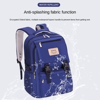 Sac à dos pour ordinateur portable unisexe de grande capacité, Oxford, pour étudiants du collège et du lycée, sac de voyage multifonctionnel, imperméable et respirant