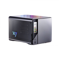 Mini serveur de stockage NAS domestique 4 baies Intel N100 8GB DDR5 Dual Lan 2.5GbE USB3.2 Type C 4K SATA HDD SSD Docker