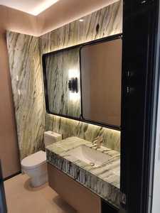 Dalle de marbre moderne de luxe vert glacier sur mesure, marbre naturel coloré pour table à manger, comptoir, mur de fond - Product Image 5