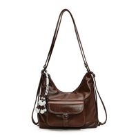Sac à dos fourre-tout rétro en PU pour femme, pliable, grande capacité, sac à bandoulière, sac à main décontracté pour le shopping, les voyages et l'usage quotidien – Collection Hiver 2026