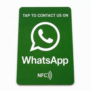 Tarjeta NFC Personalizada para <span class=keywords><strong>WhatsApp</strong></span>, Tarjeta de Reseña con Chip PVC 215 13.56MHz, Redes Sociales, Venta al Por Mayor, OEM, ODM, MOQ Bajo, Lista para Enviar - Product Image 1