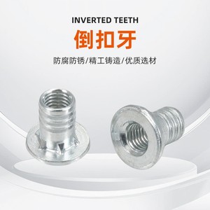 Tuercas de rosca inversa M6 M8 M10, color hierro, zincadas, para herrajes de muebles de madera, tornillos ajustables para patas empotradas - Product Image 5