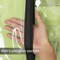 Sac de leurre 6 poches PVC housse de protection sac de pêche Durable pêche à la traîne leurre boîte 31 "X 12" sac de rangement de poisson