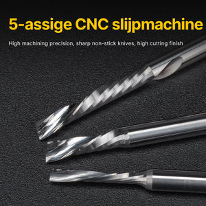 Haho 3.175 מ "מ נתב <span class=keywords><strong>cnc</strong></span> חותך שמאל חתוך ספירלה אחת חתוך ספירלת חותך טונגסטן פלדה מקדחה חתיכות אקריליק קצה - Product Image 3