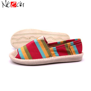 Alpargata de verano para mujer, sandalias con suela de yute arcoíris, zapatos de plataforma de tela - Product Image 4