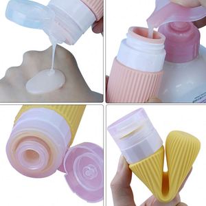Contenants de toilette personnalisés avec logo, rechargeables, 90 ml, 3 oz, approuvés, anti-fuite, flacons cosmétiques en silicone compressibles, ensemble de voyage - Product Image 4
