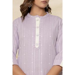 ชุดเสื้อกางเกงผ้าคอตตอนแท้ปักลายสำหรับผู้หญิงผ้าคอตตอนแท้ทันสมัยสุดพิเศษ - Product Image 6