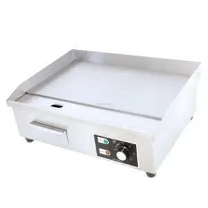 Stainless Steel Grill Griddle Restaurant Kitchen Equipment Machine Commercial Electrica Counter Top Flat Griddle