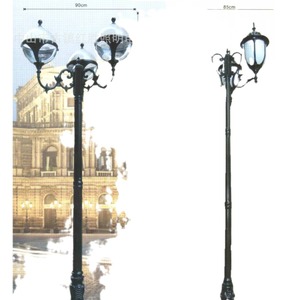 Lampe de jardin en aluminium moulé ZJ-8013, hauteur 259 cm, luminaire LED extérieur pour villa - Product Image 4